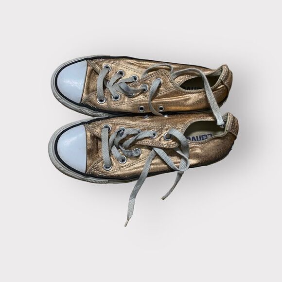 Converse Gold Shoes Size 5 - Picture 2 of 6